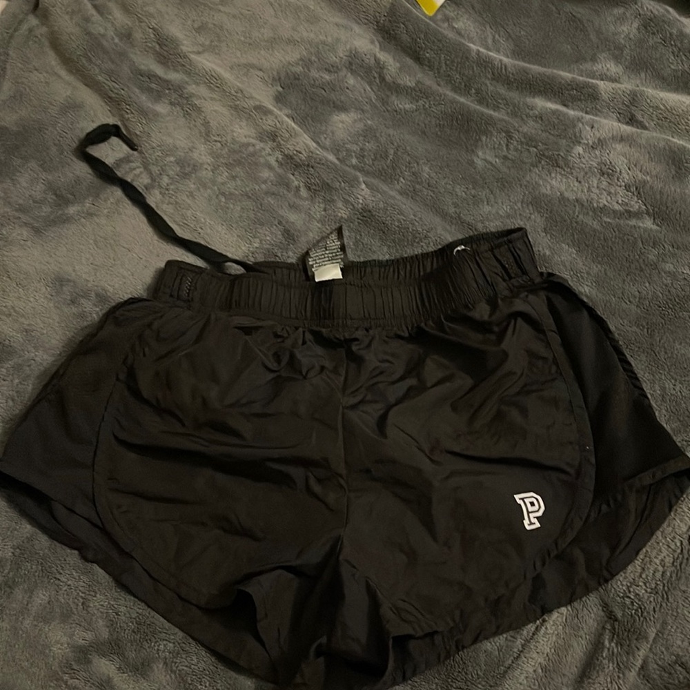Pink running shorts
